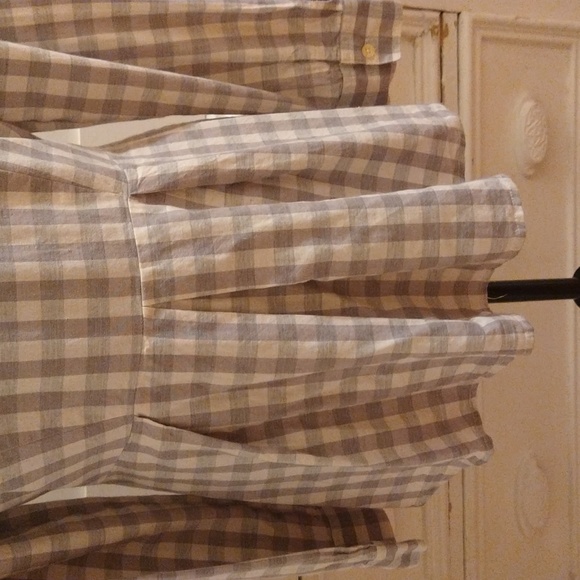 11•1•TYLHO shades of gray checked shirt Sz L - Picture 4 of 8
